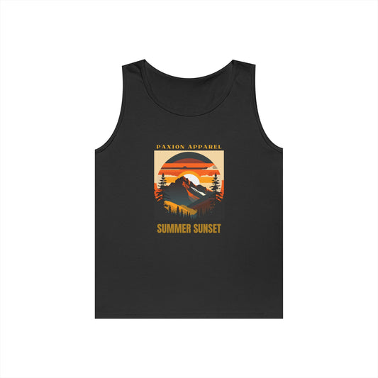 Golden Summer Sunset - Unisex Heavy Cotton Tank Top