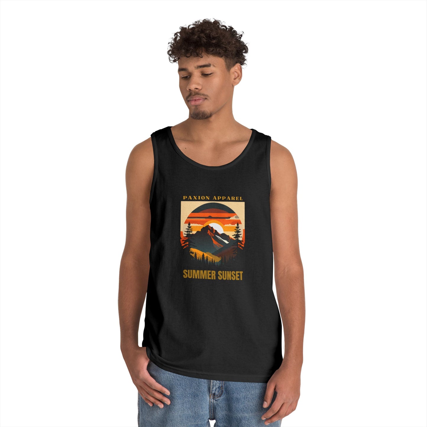 Golden Summer Sunset - Unisex Heavy Cotton Tank Top