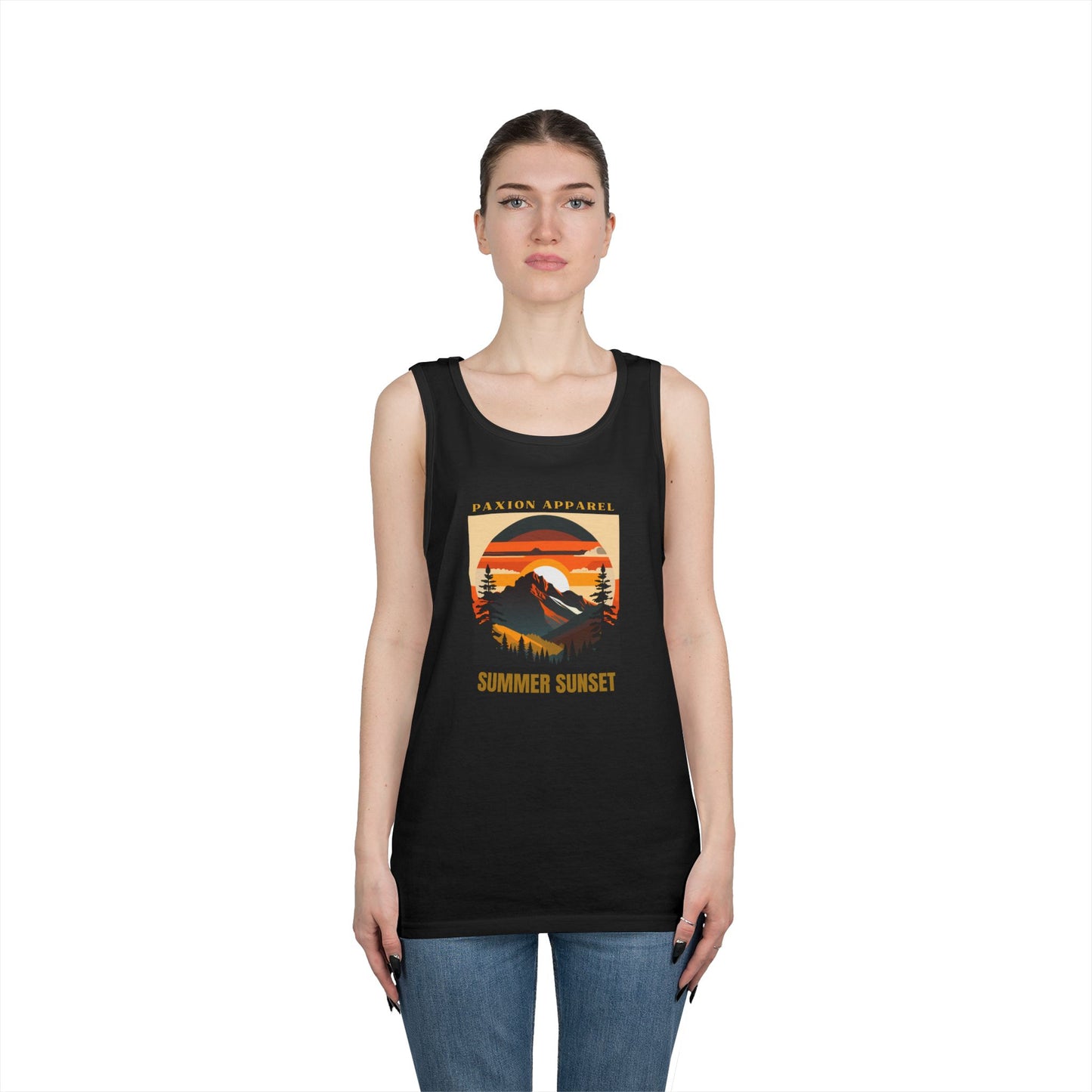 Golden Summer Sunset - Unisex Heavy Cotton Tank Top