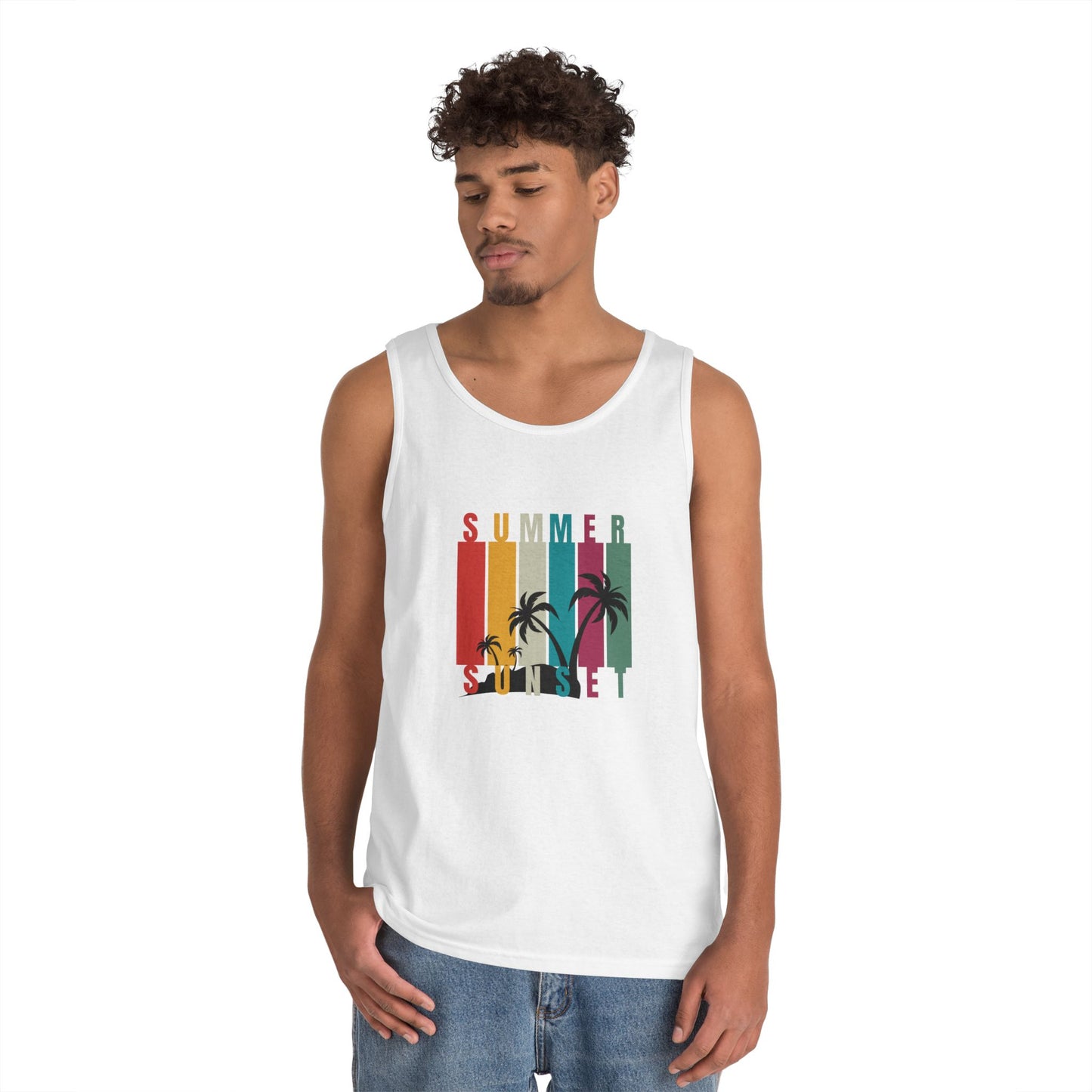 Summer Sunset II - Unisex Heavy Cotton Tank Top